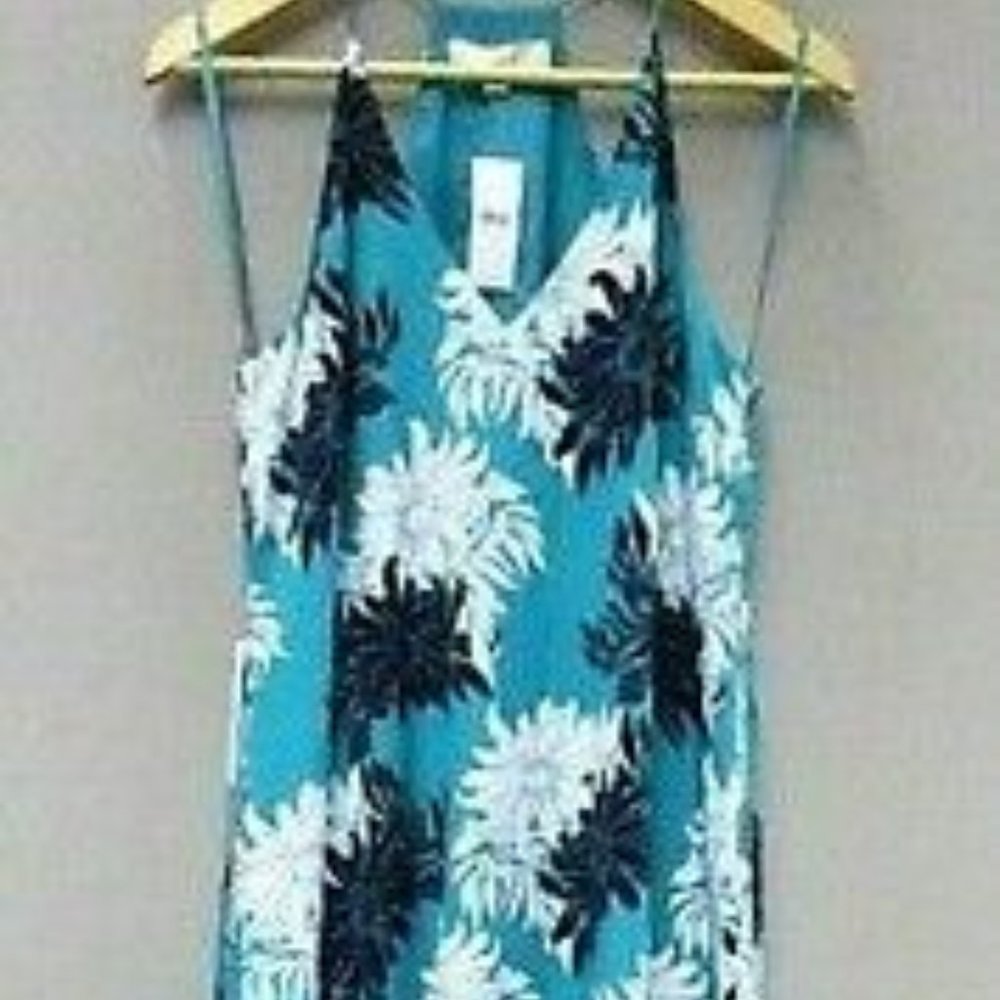 Loft Women's Dress Size 8, Spaghetti Strap. Blue and White